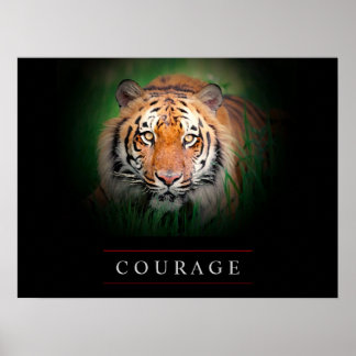 Motivational Leadership Courage Tiger Poster Impri