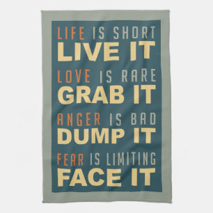 Motivational Life Advice serviette à main