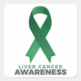 Motivational Liver Cancer Awareness quotes sayings Vierkante Sticker