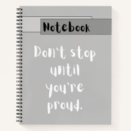 Motivational Minimalist Printable Spiral Notebook Notitieboek