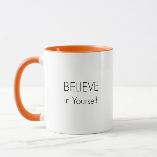 Motivational Mug – “Believe in Yourself” (Gauche)