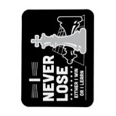 Motivational Never Lose Chess Quote Magneet (Verticaal)