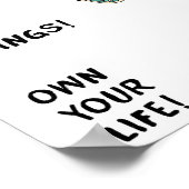 Motivational Poster “Get Out of Bed Do the Things” (Coin)