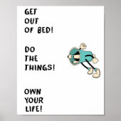 Motivational Poster “Get Out of Bed Do the Things” (Devant)