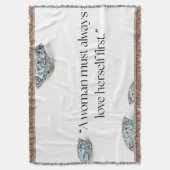 Motivational Quote Blanket “Love Yourself First” Deken (Voorkant Verticaal)