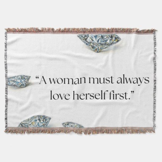 Motivational Quote Blanket “Love Yourself First” Deken (Voorkant)