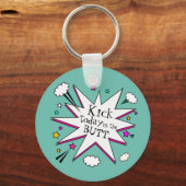 Motivational Quote Comic Book Explosion Sleutelhanger (Achterkant)