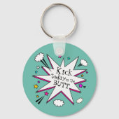 Motivational Quote Comic Book Explosion Sleutelhanger (Achterkant)