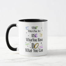 Motivational Quote Mug – Inspirational Coffee Cup