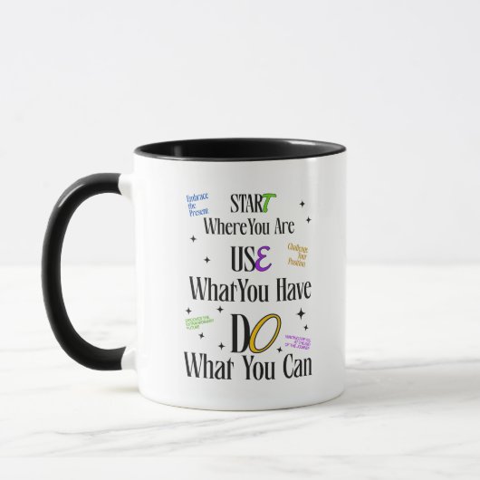 Motivational Quote Mug – Inspirational Coffee Cup (Gauche)