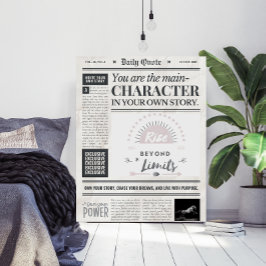 Motivational Quote Newspaper Style Art Poster