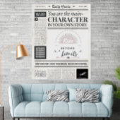Motivational Quote Newspaper Style Art Poster
