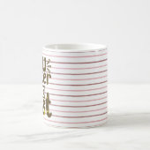 Motivational Quote Stripe Design Mug (Centre)
