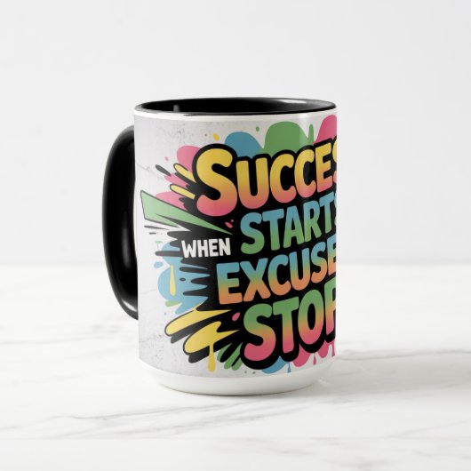 Motivational Success Starts When Excuses Stop Mok (Voorkant links)