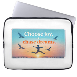 Motivational Sunset Quote Art Laptop Sleeve