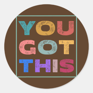 Motivational Testing Day You Got This Teacher Ronde Sticker