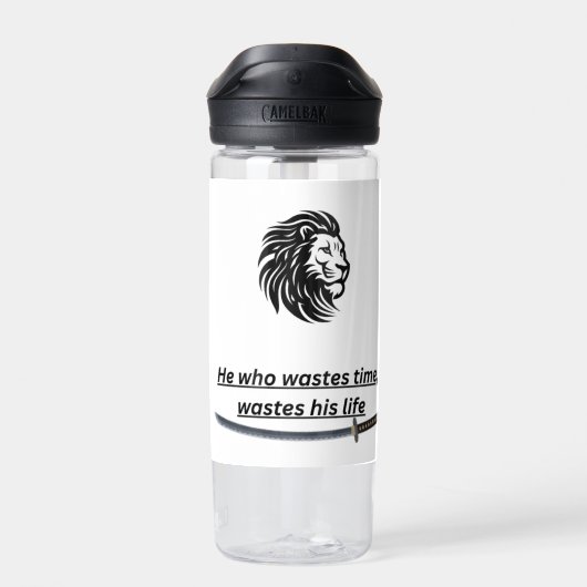 Motivational Time Saver Water Bottle Waterfles (Achterkant)