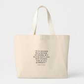 Motivational Tote with Wealth and Happiness Quote (Voorkant)
