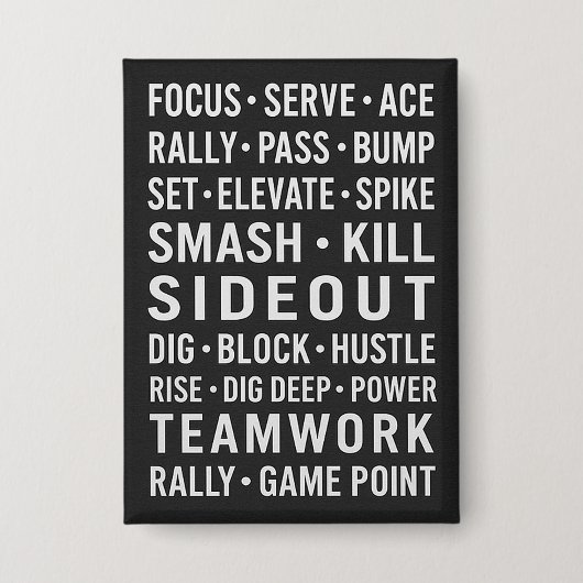 Motivational Volleyball  Button (Voorkant)