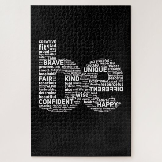 Motivational Word Art Puzzle - Don Inspirationnel (Vertical)