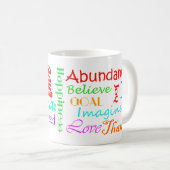 Motivational Word Collage Mug (Devant droit)