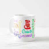 Motivational Word Collage Mug (Devant gauche)