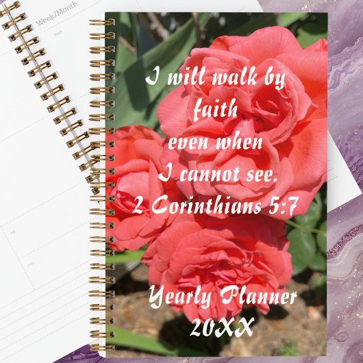 Motivationnel Christian Floral Bible Verse