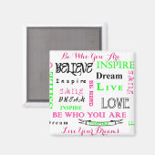 Motivationnel et des mots inspirants Magnet (Recto/Verso)