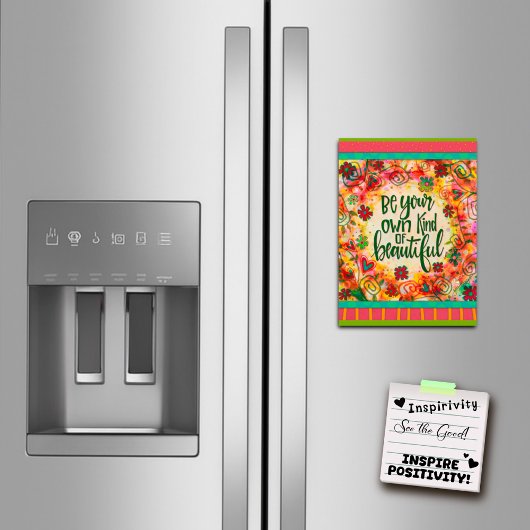 Motivationnel Sois-Tu Belle Carte Magnétique Flora