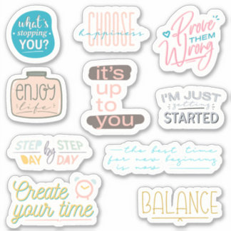 Motiveer jezelf! 10 Motivatie Sticker Pack
