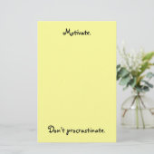 Motiveren. Verraad je niet. Briefpapier (Staand voorkant)