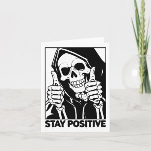 Motiverend Blijf Positief Skelet Grim Reaper Ha Kaart