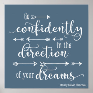 Motiverend Inspirerend Ga Vol vertrouwen Dromen Poster