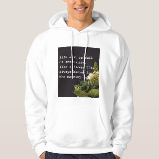 Motiverend Levenscitaten T-Shirt met Bloemendesign