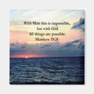 MOTIVEREND SUNRISE MATTHEW 19:26 PHOTO ONTWERP MAGNEET