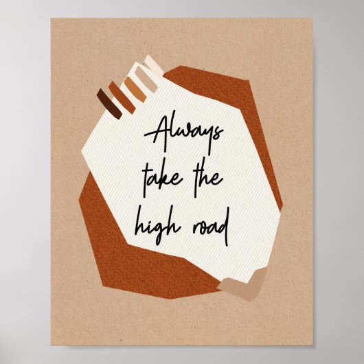 Motiverende citaat Abstracte moderne boho Poster (Voorkant)