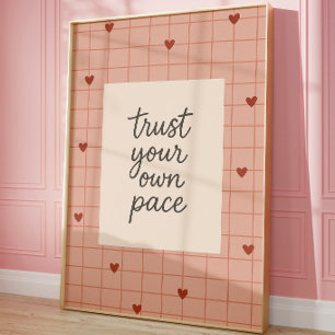 Motiverende Citat Muurkunst Minimalistische Roze Poster