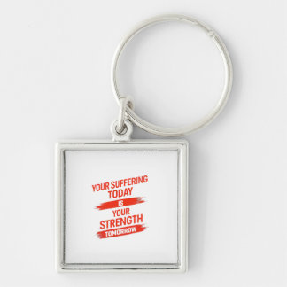 Motiverende citat ontwerp sleutelhanger
