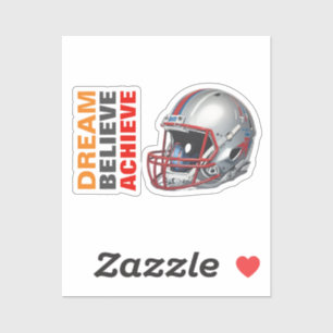 Motiverende Droom Geloof Bereik Voetbal Sticker
