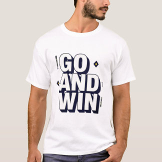 Motiverende "GA EN WIN" Sportieve Typografie  T-shirt