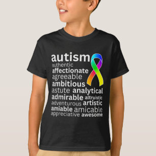 Motiverende grafische inspirerende woorden autisme t-shirt