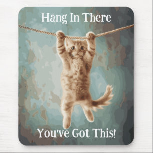 Motiverende Grappige Hou Vol Cat Poster Muismat