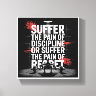 Motiverende Gym Muur Kunst - Lijd de Pijn van Disc Canvas Afdruk