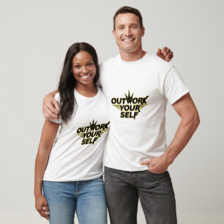 Motiverende Gym T-Shirt 'Outwork Yourself'