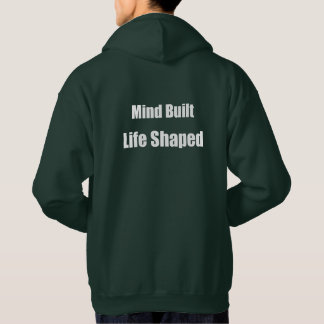 Motiverende heren hoodie Mind Gebouwd. Leven Gekne
