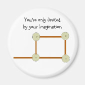 Motiverende houten bouwstenen magneet (Voorkant)