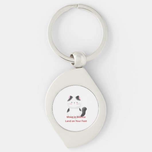 Motiverende kat graphics sleutelhanger (Voorkant)