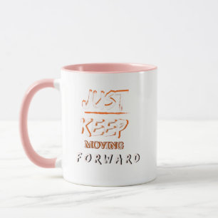 Motiverende koffiemok om gewoon door te gaan mok
