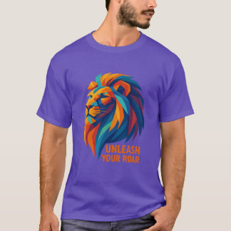 Motiverende Leeuwenkunst Laat Je Gebrul Los Gewaag T-shirt