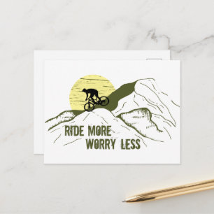 Motiverende Mountainbike-quote - Grappige fietsen Feestdagenkaart